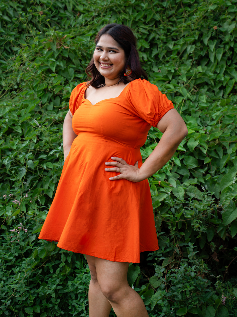 Orange Short Dress