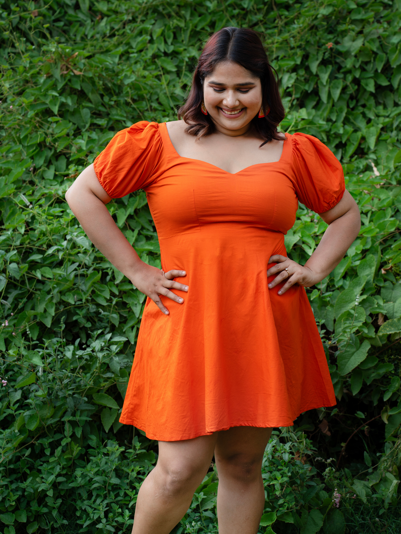 Orange Short Dress