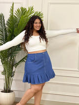 Denim Frill Skirt