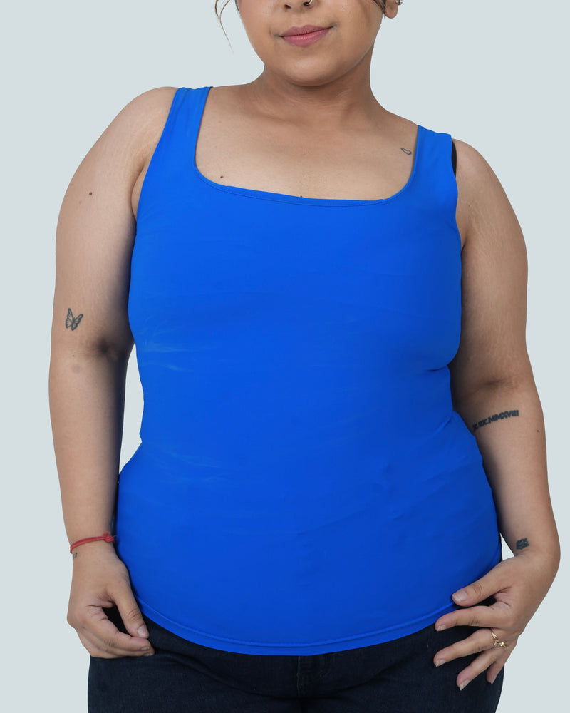 HIGH STRETCH TANK TOP - BLUE