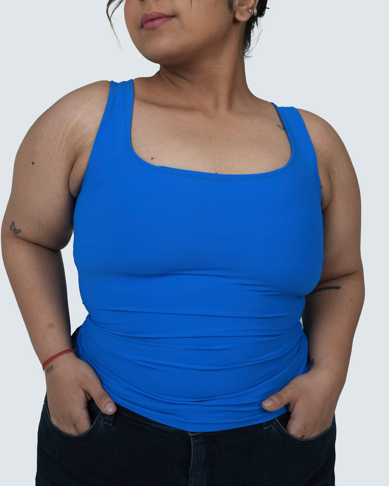 HIGH STRETCH TANK TOP - BLUE