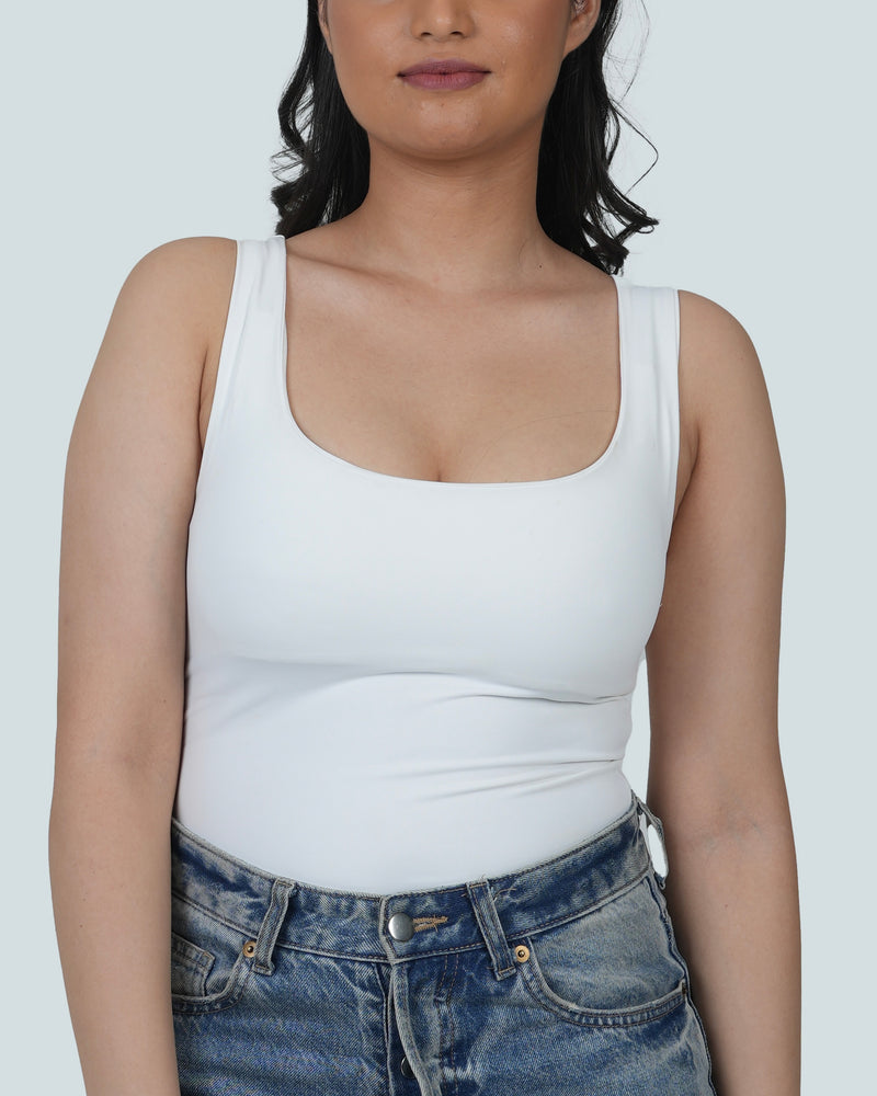 HIGH STRETCH TANK TOP - WHITE