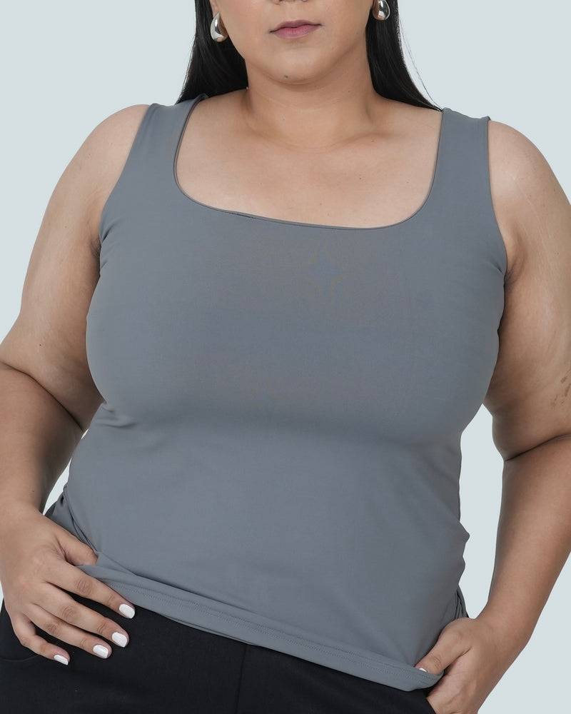 HIGH STRETCH TANK TOP - GREY