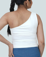 ONE SHOULDER TOP - WHITE