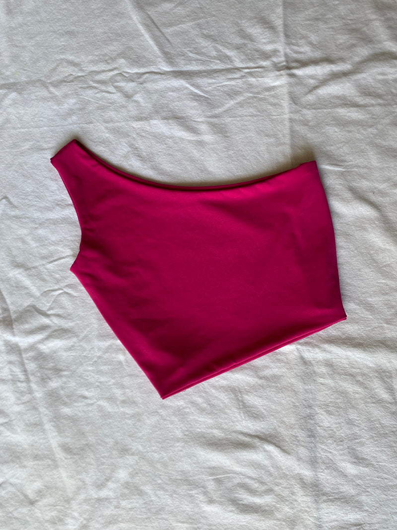 Lover Pink One Shoulder Top