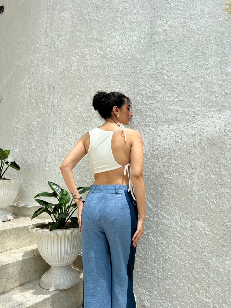 Olivia Backless White Top