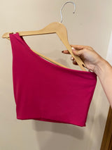 Lover Pink One Shoulder Top